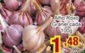 Rossi Supermercado Alho Roxo Granel cada 100g oferta