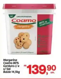 Fort Atacadista Margarina Coamo 80% Gordura c/e s/Sal Balde oferta