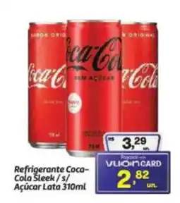 Fort Atacadista Refrigerante Coca- Cola Sleek/s/ Açúcar Lata oferta