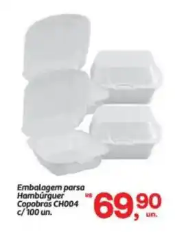 Fort Atacadista Embalagem parsa Hambúrguer Copobras CH004 oferta