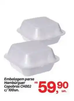 Fort Atacadista Embalagem parsa Hambúrguer RS Copobras CH002 oferta