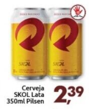 Cerveja Skol lata 350ml Pilsen