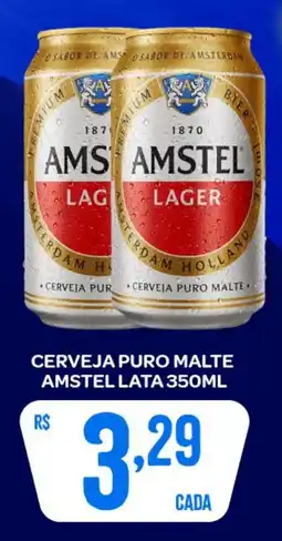 Atacadão Dia a Dia Cerveja puro malte amstel lata oferta
