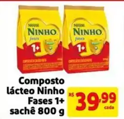 Mercado Extra Composto lácteo Ninho Fases 1+ sachê oferta