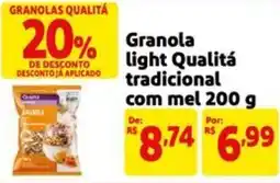 Mercado Extra Granola light Qualitá tradicional com mel oferta