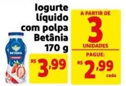 Mercado Extra logurte Líquido com polpa Betânia oferta