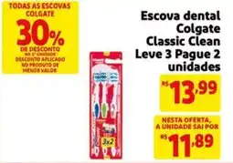 Mercado Extra Escova dental Colgate Classic Clean oferta