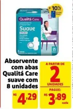 Mercado Extra Absorvente com abas Qualitá Care suave a oferta