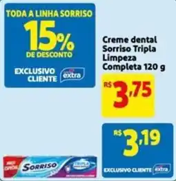 Mercado Extra Creme dental Sorriso Tripla Limpeza Completa oferta