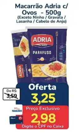 Nagumo Macarrão Adria c/ Ovos oferta