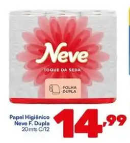 Barracão Supermercado Papel Higiênico Neve F. Dupla 20mts oferta
