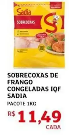 Assaí Atacadista Sobrecoxas de frango congeladas iqf sadia oferta