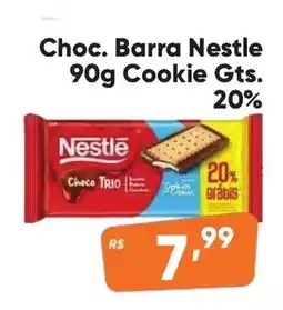 Supermercados Pague Menos Choc. Barra Nestle Cookie oferta