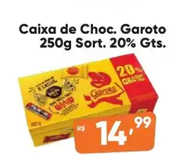 Supermercados Pague Menos Caixa de Choc. Garoto oferta