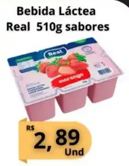 Supermercados Pague Menos Bebida Láctea Real sabores oferta