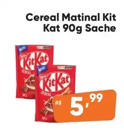 Supermercados Pague Menos Cereal Matinal Kit Kat Sache oferta
