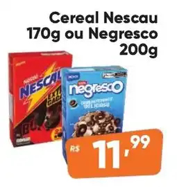 Supermercados Pague Menos Cereal Nescau ou Negresco oferta