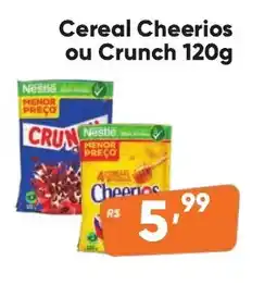 Supermercados Pague Menos Cereal Cheerios ou Crunch oferta