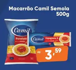 Supermercados Pague Menos Macarrão Camil Semola oferta