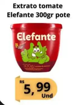 Supermercados Pague Menos Extrato tomate Elefante pote oferta
