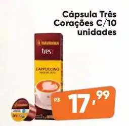 Supermercados Pague Menos Cápsula Três Corações oferta