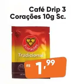 Supermercados Pague Menos Café Drip 3 Corações Sc. oferta