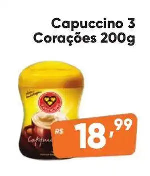 Supermercados Pague Menos Capuccino 3 Corações oferta