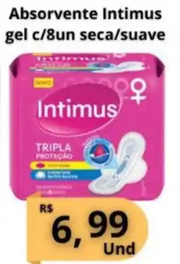Supermercados Pague Menos Absorvente Intimus gel oferta