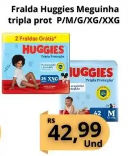 Supermercados Pague Menos Fralda Huggies Meguinha tripla prot oferta