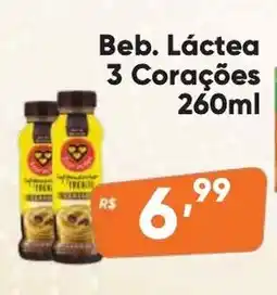 Supermercados Pague Menos Beb. Láctea 3 Corações oferta