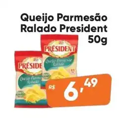 Supermercados Pague Menos Queijo Parmesão Ralado President oferta