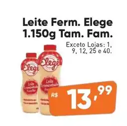 Supermercados Pague Menos Leite Ferm. Elege Tam. Fam. oferta