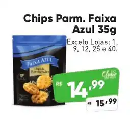 Supermercados Pague Menos Chips Parm. Faixa Azul oferta