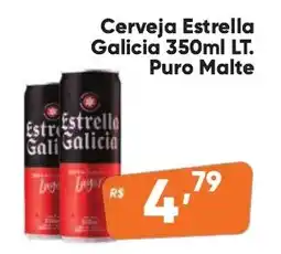 Supermercados Pague Menos Cerveja Estrella Galicia LT. Puro Malte oferta