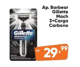 Supermercados Pague Menos Ap. Barbear Gillette Mach 3+Carga Carbono oferta