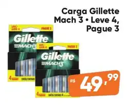 Supermercados Pague Menos Carga Gillette Mach 3 oferta