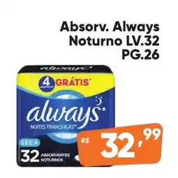 Supermercados Pague Menos Absorv. Always Noturno oferta