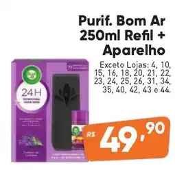Supermercados Pague Menos Purif. Bom Ar Refil + Aparelho oferta