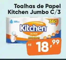 Supermercados Pague Menos Toalhas de Papel Kitchen Jumbo oferta