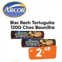 Supermercados Pague Menos Bisc Rech Tortuguita Choc Baunilha oferta