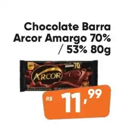 Supermercados Pague Menos Chocolate Barra Arcor Amargo 70% / 53% oferta