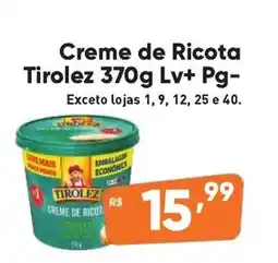 Supermercados Pague Menos Creme de Ricota Tirolez oferta