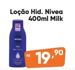 Supermercados Pague Menos Loção Hid. Nivea Milk oferta