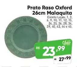 Supermercados Pague Menos Prato Raso Oxford 26cm Malaquita oferta