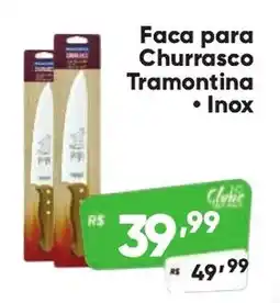 Supermercados Pague Menos Faca para Churrasco Tramontina •Inox oferta