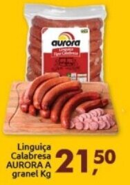Supermercados Nori Linguica Calabresa Aurora a granel 1kg oferta