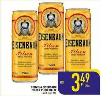 Mercantil Rodrigues Cerveja eisenbahn pilsen puro malte 350ml oferta