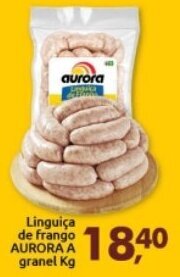 Supermercados Nori Linguica de Frango Aurora a granel 1kg oferta