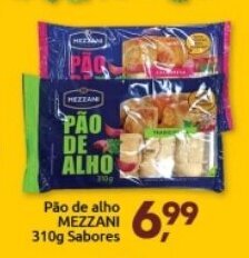Supermercados Nori Pao de Alho Mezzani 310g sabores oferta