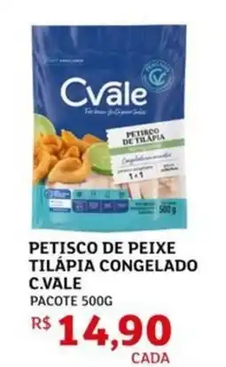 Assaí Atacadista Petisco de peixe tilápia congelado c.vale pacote oferta